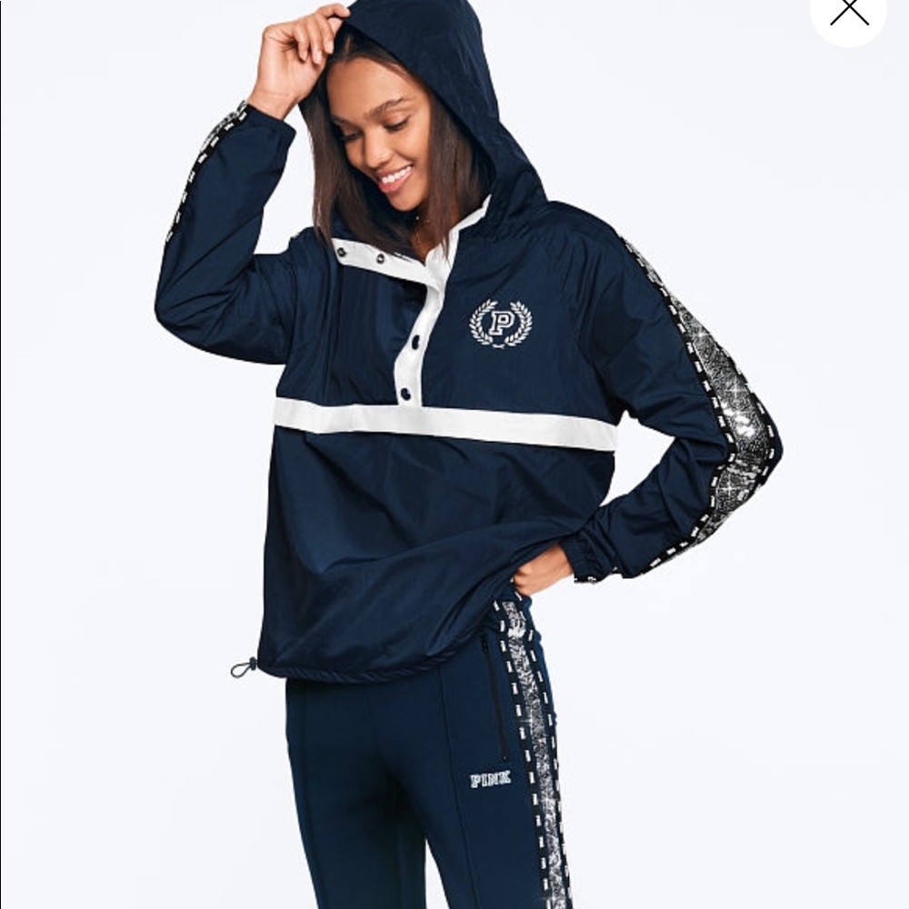 NEW XS/S VS PINK Bling Windbreaker
